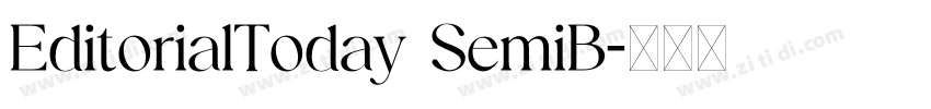 EditorialToday SemiB字体转换